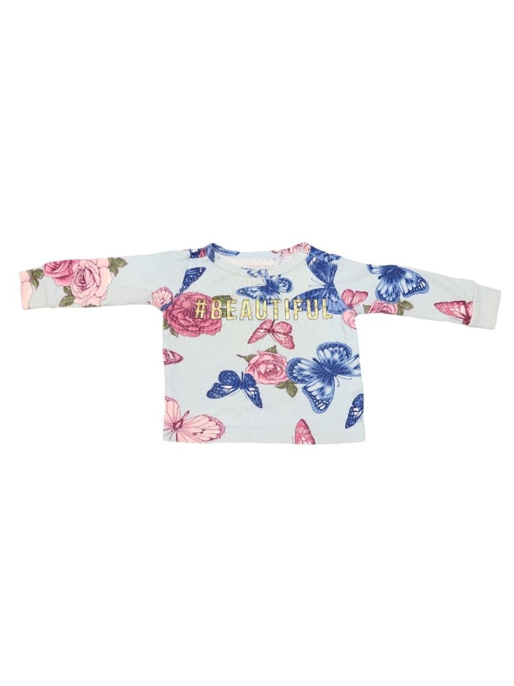 Baby Girls TCP The Children's Place Butterfly Rose #Beautiful Shirt 0-3 Months